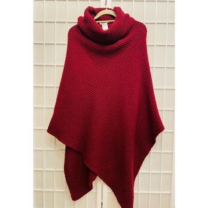 Cocogio Italian Knit Wool Blend Poncho Cape